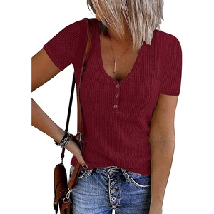 MEROKEETY Womens 2026 Summer Short Sleeve Tops Casual T Shirts(Wine)