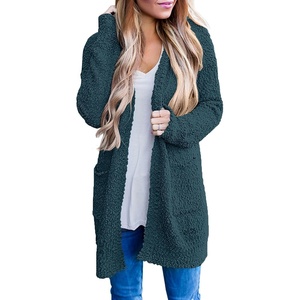 MEROKEETY Womens Fuzzy Chunky Oversized Cardigan Sweaters 2026 Fall Outfits(Hunter Green)