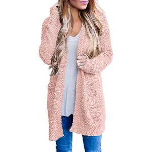MEROKEETY Womens Fuzzy Chunky Oversized Cardigan Sweaters 2026 Fall Outfits(Pink)