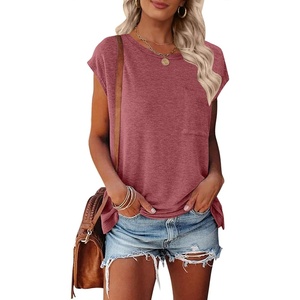 MEROKEETY Womens Summer Cap Sleeve Tops Business Dressy T Shirts 2026(Watermelon)