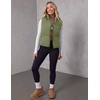 MEROKEETY Puffer Vest Women 2026 Fall Winter Sleeveless Coat(Armygreen)