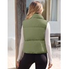 MEROKEETY Puffer Vest Women 2026 Fall Winter Sleeveless Coat(Armygreen)