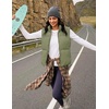 MEROKEETY Puffer Vest Women 2026 Fall Winter Sleeveless Coat(Armygreen)