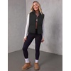 MEROKEETY Puffer Vest Women 2026 Fall Winter Sleeveless Coat(Black)