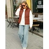 MEROKEETY Puffer Vest Women 2026 Fall Winter Sleeveless Coat(Brown)