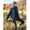 MEROKEETY Puffer Vest Women 2026 Fall Winter Sleeveless Coat(Darkblue)