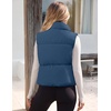 MEROKEETY Puffer Vest Women 2026 Fall Winter Sleeveless Coat(Darkblue)