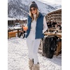 MEROKEETY Puffer Vest Women 2026 Fall Winter Sleeveless Coat(Darkblue)