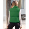 MEROKEETY Puffer Vest Women 2026 Fall Winter Sleeveless Coat(Green)