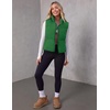 MEROKEETY Puffer Vest Women 2026 Fall Winter Sleeveless Coat(Green)