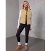 MEROKEETY Puffer Vest Women 2026 Fall Winter Sleeveless Coat(Khaki)