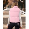 MEROKEETY Puffer Vest Women 2026 Fall Winter Sleeveless Coat(Pink)