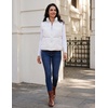 MEROKEETY Puffer Vest Women 2026 Fall Winter Sleeveless Coat(White)