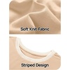 MEROKEETY Women’s 3/4 Length Sleeve Tops Dressy Casual Crew Neck Loose Trendy Spring Blouses T Shirts(Apricot)