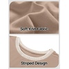 MEROKEETY Women’s 3/4 Length Sleeve Tops Dressy Casual Crew Neck Loose Trendy Spring Blouses T Shirts(Khaki)