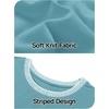 MEROKEETY Women’s 3/4 Length Sleeve Tops Dressy Casual Crew Neck Loose Trendy Spring Blouses T Shirts(Lake Blue)