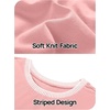 MEROKEETY Women’s 3/4 Length Sleeve Tops Dressy Casual Crew Neck Loose Trendy Spring Blouses T Shirts(Light Pink)