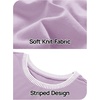 MEROKEETY Women’s 3/4 Length Sleeve Tops Dressy Casual Crew Neck Loose Trendy Spring Blouses T Shirts(Lilac)