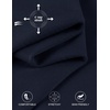 MEROKEETY Womens Business Casual Long Sleeve Button Down Shirts Ruched Tops(Navy)