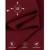 MEROKEETY Womens Business Casual Long Sleeve Button Down Shirts Ruched Tops(Wine)