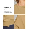 MEROKEETY Womens Crewneck Cropped Sweatshirts Trendy Oversized Pullover(Apricot)