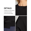 MEROKEETY Womens Crewneck Cropped Sweatshirts Trendy Oversized Pullover(Black)