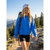 MEROKEETY Womens Crewneck Cropped Sweatshirts Trendy Oversized Pullover(Blue)