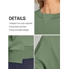 MEROKEETY Womens Crewneck Cropped Sweatshirts Trendy Oversized Pullover(Green)