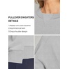MEROKEETY Womens Crewneck Cropped Sweatshirts Trendy Oversized Pullover(Heathergrey)