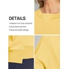 MEROKEETY Womens Crewneck Cropped Sweatshirts Trendy Oversized Pullover(Yellow)