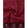 MEROKEETY Women’s Fall Long Sleeve Blouse Shirt 2025 Dressy Casual Crochet Lace V Neck Swiss Dot Tops(Wine Red)