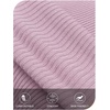 MEROKEETY Women’s Fall Long Sleeve Crew Neck Ribbed Knit Work Bodysuits(Taro)