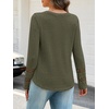 MEROKEETY Womens Long Sleeve Tops Fall Winter Ribbed Sweaters Casual Shirts(Armygreen)