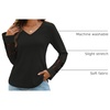 MEROKEETY Womens Long Sleeve Tops Fall Winter Ribbed Sweaters Casual Shirts(Black)