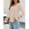 MEROKEETY Womens Long Sleeve Tops Fall Winter Ribbed Sweaters Casual Shirts(Lightapricot)
