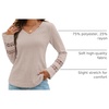 MEROKEETY Womens Long Sleeve Tops Fall Winter Ribbed Sweaters Casual Shirts(Lightmocha)