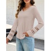 MEROKEETY Womens Long Sleeve Tops Fall Winter Ribbed Sweaters Casual Shirts(Lightmocha)