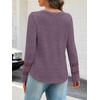 MEROKEETY Womens Long Sleeve Tops Fall Winter Ribbed Sweaters Casual Shirts(Purple)