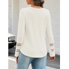 MEROKEETY Womens Long Sleeve Tops Fall Winter Ribbed Sweaters Casual Shirts(White)