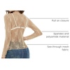 MEROKEETY Womens Mesh Sheer Lace Long Sleeve Mock Neck Blouse Shirt Tops(Apricot)