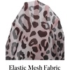 MEROKEETY Womens Mesh Sheer Lace Long Sleeve Mock Neck Blouse Shirt Tops(Leopard)