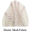 MEROKEETY Womens Mesh Sheer Lace Long Sleeve Mock Neck Blouse Shirt Tops(Leopardwhite)