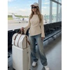 MEROKEETY Womens Peplum Tops Long Sleeve Fall Dressy Business Casual Blouse(Apricot)