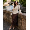MEROKEETY Womens Peplum Tops Long Sleeve Fall Dressy Business Casual Blouse(Apricot)