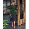 MEROKEETY Womens Peplum Tops Long Sleeve Fall Dressy Business Casual Blouse(Darkgreen)
