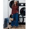 MEROKEETY Womens Peplum Tops Long Sleeve Fall Dressy Business Casual Blouse(Wine)