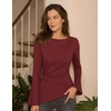 MEROKEETY Womens Peplum Tops Long Sleeve Fall Dressy Business Casual Blouse(Wine)