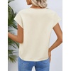 MEROKEETY Women’s Summer Cap Short Sleeve Sweater Vest 2026 Trendy Tops(Beige)
