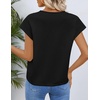 MEROKEETY Women’s Summer Cap Short Sleeve Sweater Vest 2026 Trendy Tops(Black)