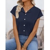MEROKEETY Women’s Summer Cap Short Sleeve Sweater Vest 2026 Trendy Tops(Navy)